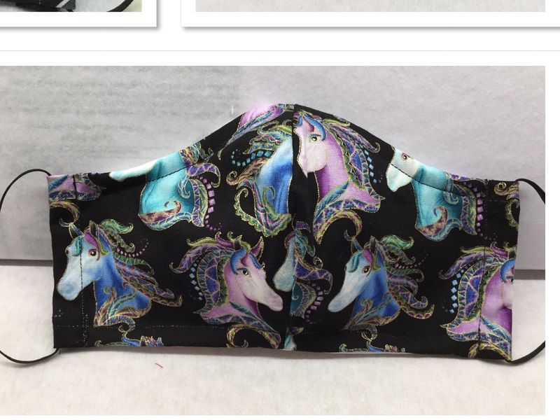 Metallic Horses Face Mask Metallic Horses Face Mask